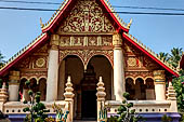 Vientiane , Laos. Wat Chantabuli near the Mekong river bank. 